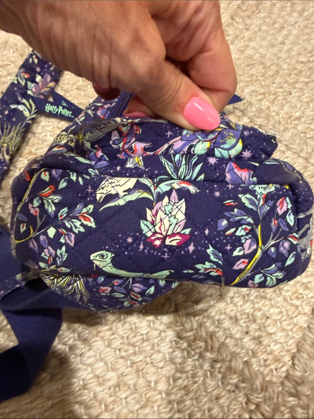 Vera Bradley Harry Potter Forbidden Forest Mini Sling Backpack, Purple. - Picture 2 of 6